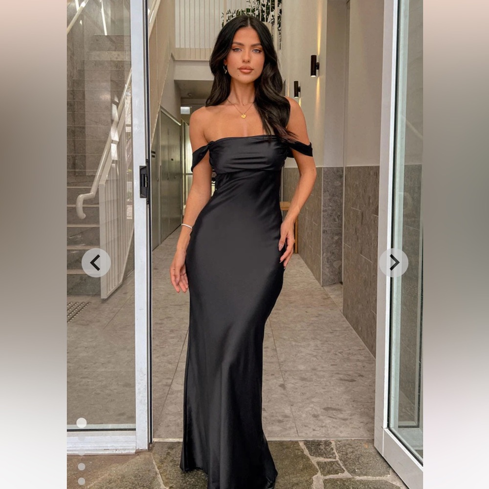 Beginning Boutique Ella Off the Shoulder Maxi Dress